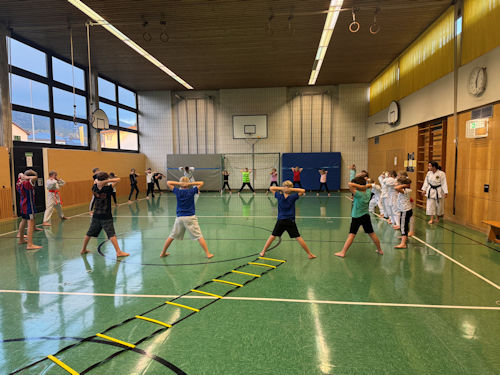 Foto beim Karatetreining